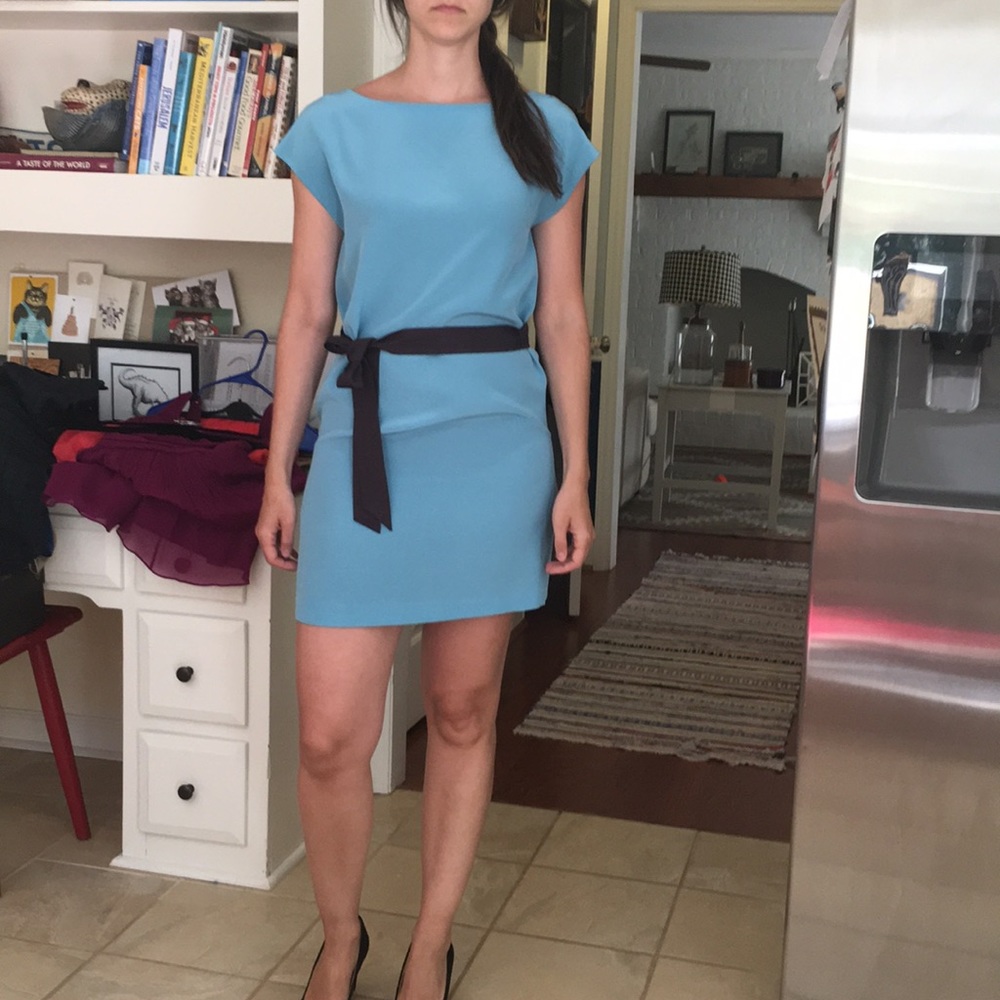 Club Monaco blue SILK dress